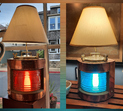 Nautical Table Lamps, Port and Starboard lanterns