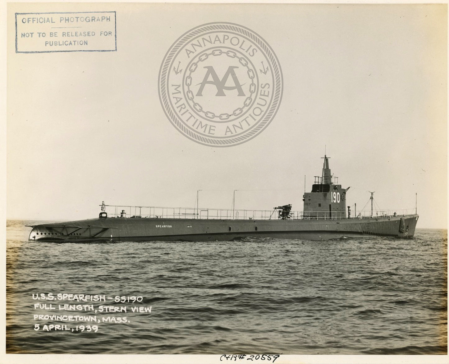 USS Spearfish (SS-190) Submarine