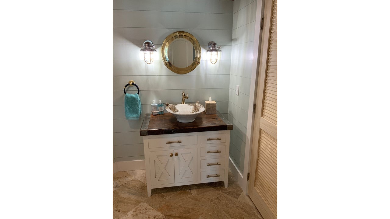 Liberty Ship Hatch Cover Bathroom Vanity Cabinetry w/Sink