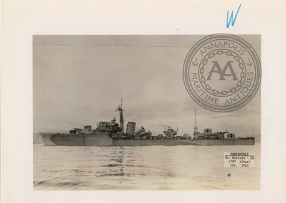 British and Canadian "W"Class Destroyers
