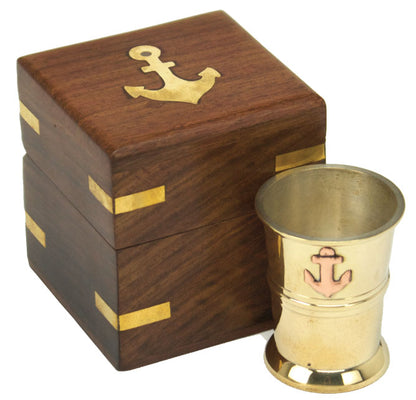 Box with Brass Shot Glass