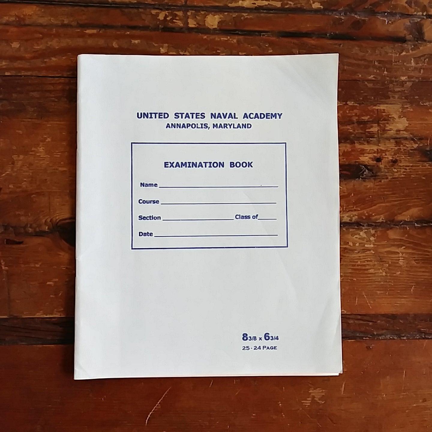 Book, "United States Naval Academy Annapolis Maryland - Examination Book"