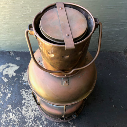 Copper Lifeboat Lantern - Annapolis Maritime Antiques