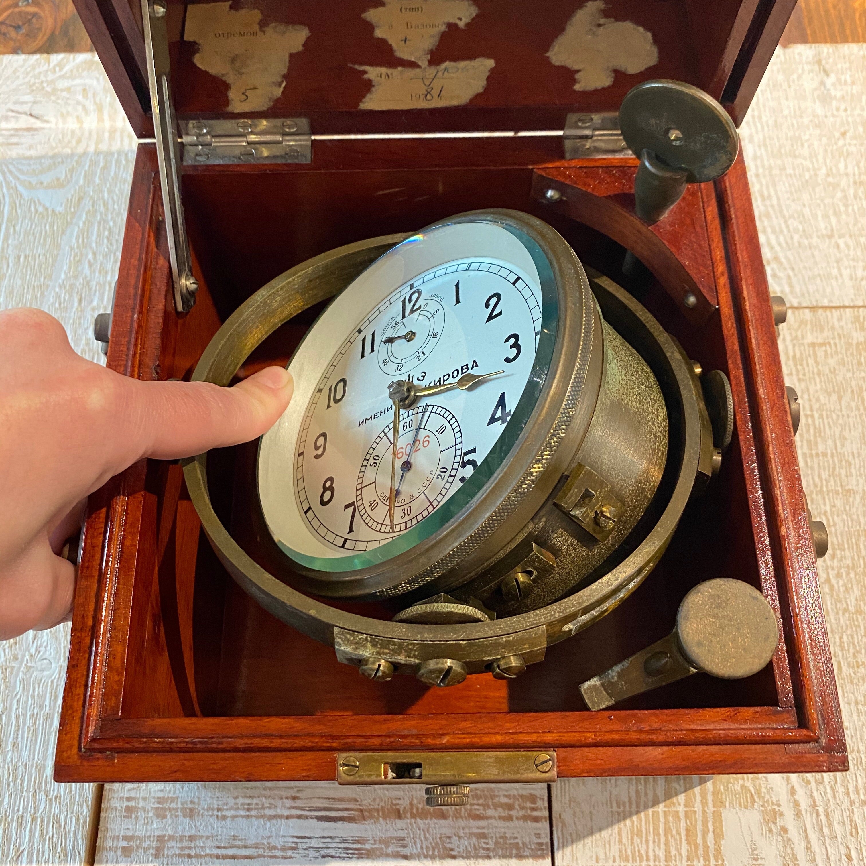 Russian Marine Chronometer Annapolis Maritime Antiques