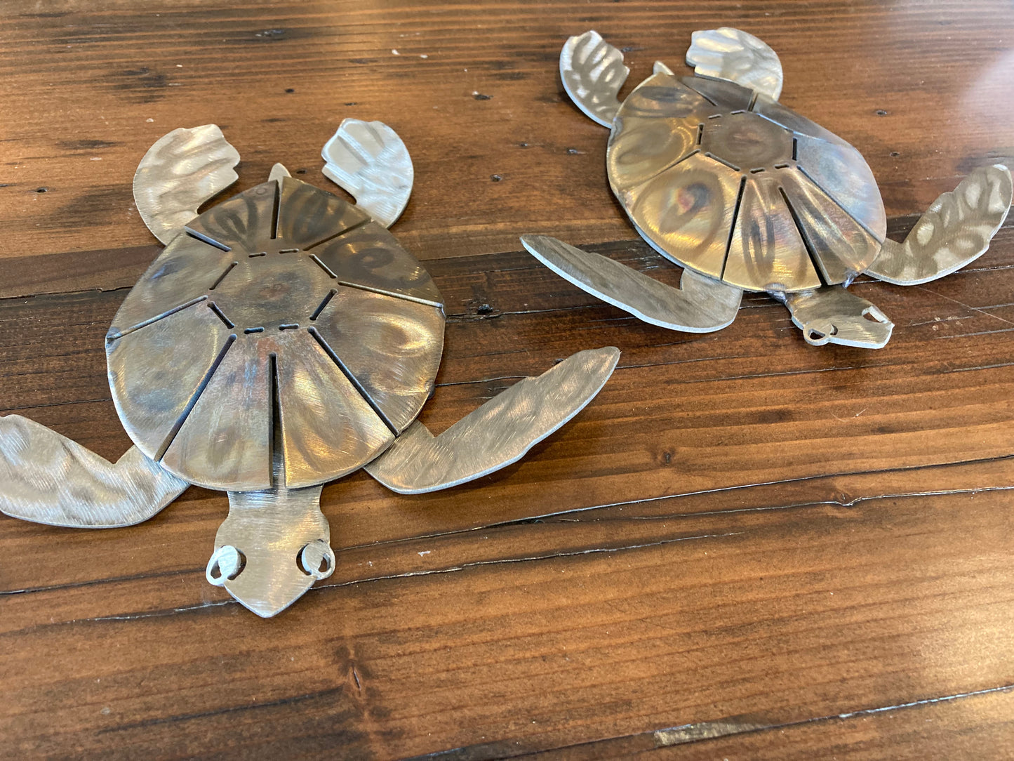 Sea Turtle, 8", stainless steel, hand-made by Chris Erney