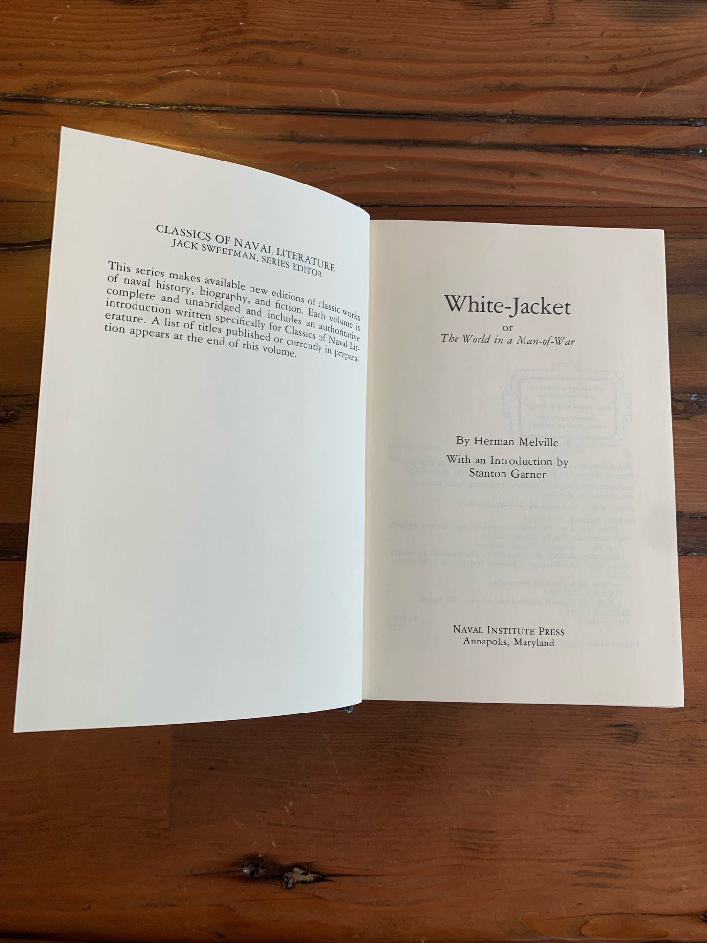Book, "White Jacket; or, The World in a Man-of-War"