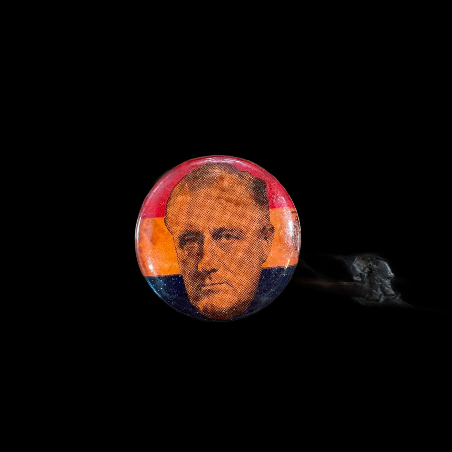 Campaign Pin, Franklin Roosevelt, Rare Version