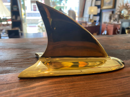 Solid Brass Shark fin paper weight