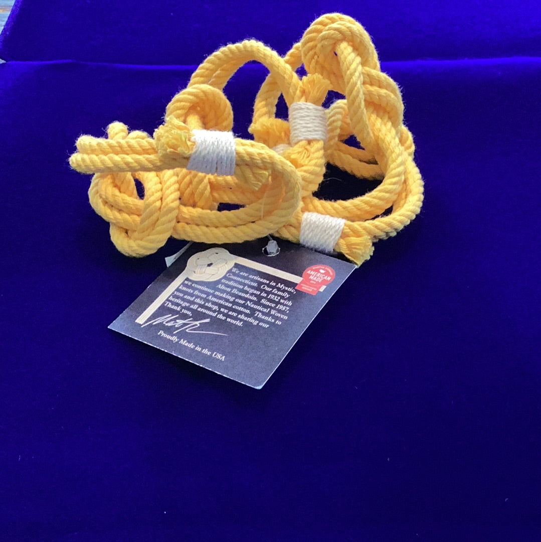 Figure 8 Infinity Knot Napkin Rings - set of 4, yellow