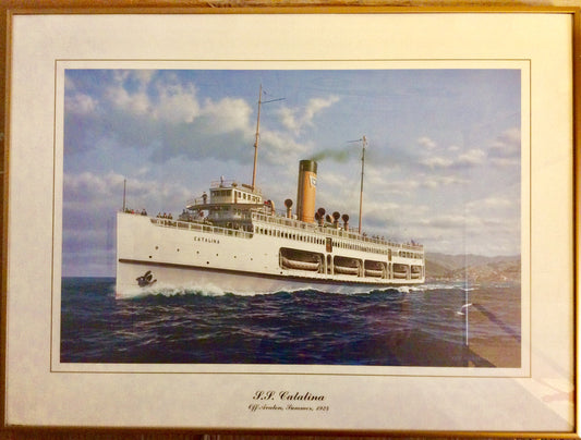 S.S. Catalina, Off Avalon, Summer of 1924, by Ken Marschall - Annapolis Maritime Antiques