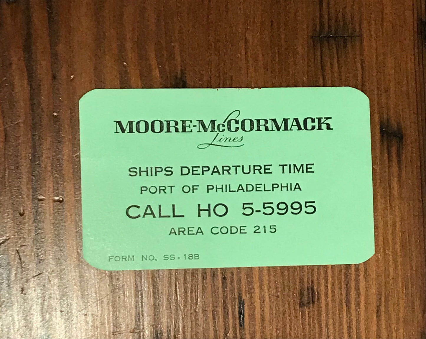 Moore McCormack Lines Cards, assorted ports