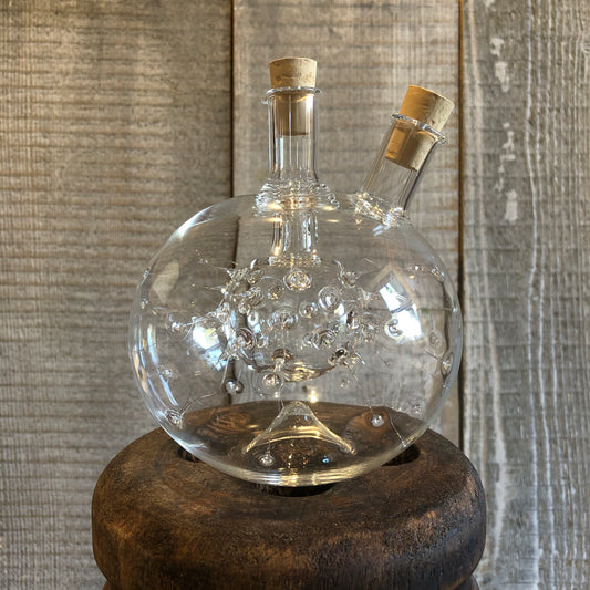 Handblown Glass, Oil and Vinegar Dual Bottle - Annapolis Maritime Antiques