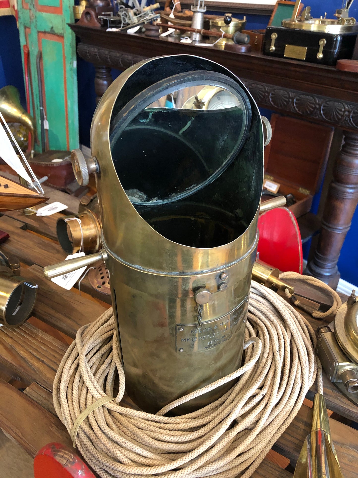 Periscope, Compass Reader Tube - Annapolis Maritime Antiques