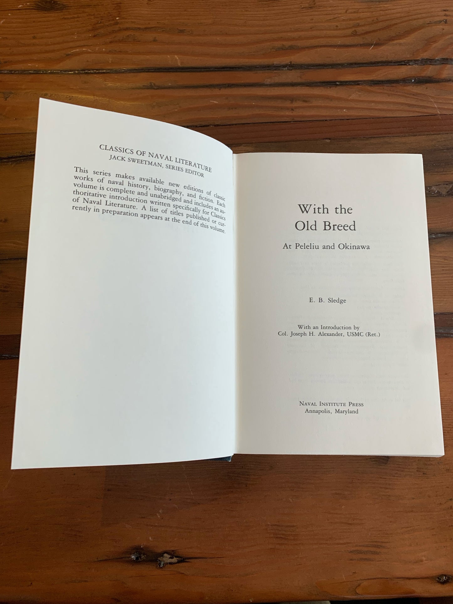 Book, "With the Old Breed" At Peleliu and Okinawa