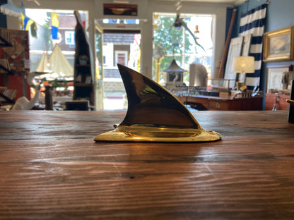 Solid Brass Shark fin paper weight