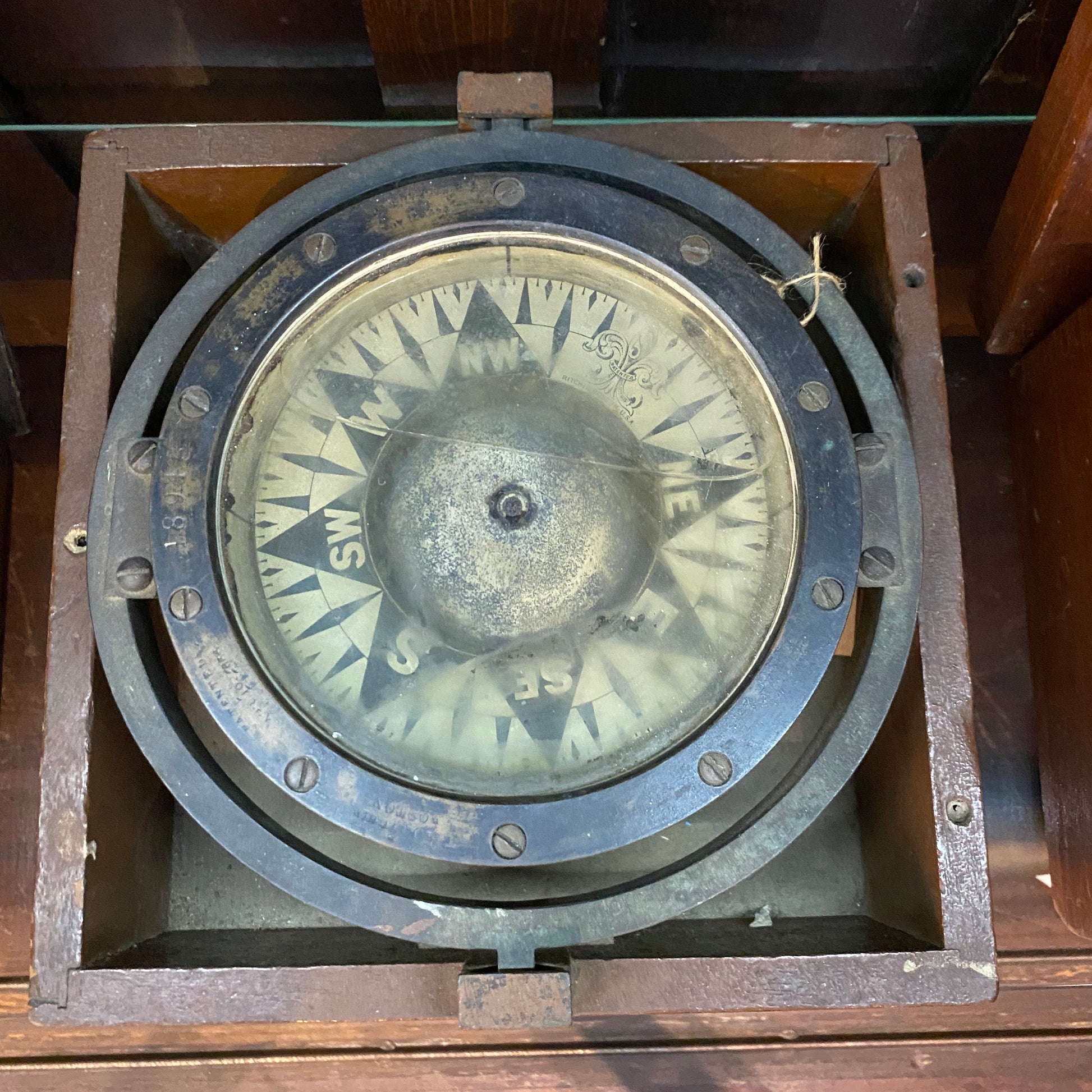 Compass, Ritchie Boston, black casing, 9 1/2 in - Annapolis Maritime Antiques