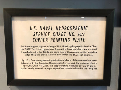 Chart, Etching, Copper, US Navy Hydrographic Service