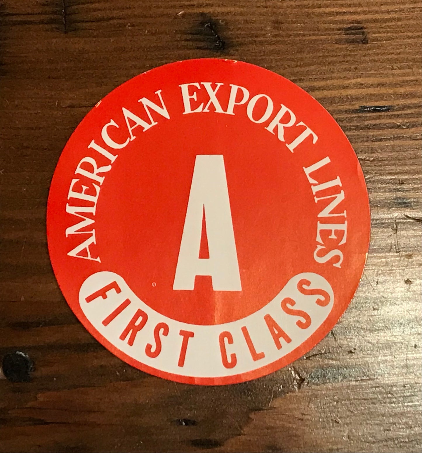 Stickers - American Export Lines First Class, assorted letters