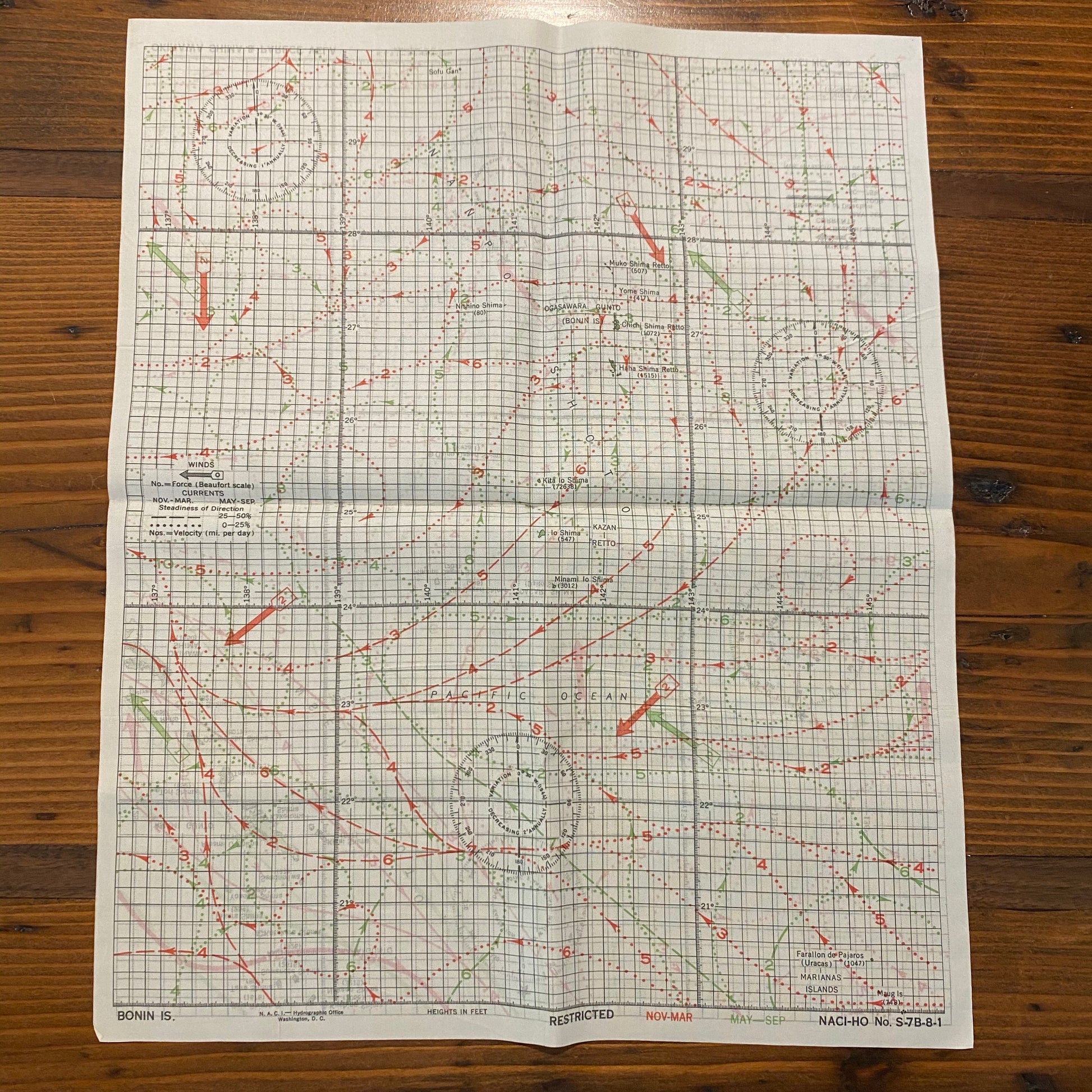 Charts, Silk Drift, WWII, for Pilots, Sold As A Set Only - Annapolis Maritime Antiques