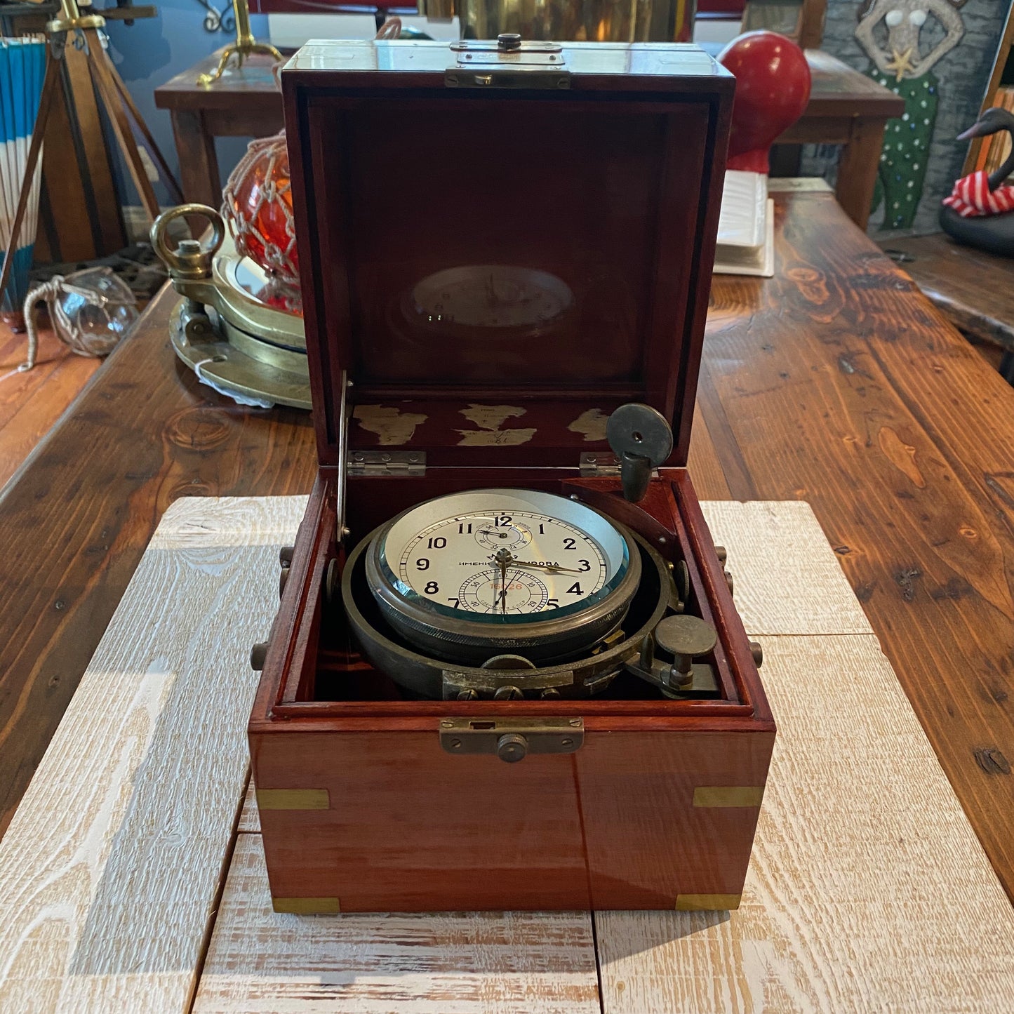 Russian Marine Chronometer - Annapolis Maritime Antiques