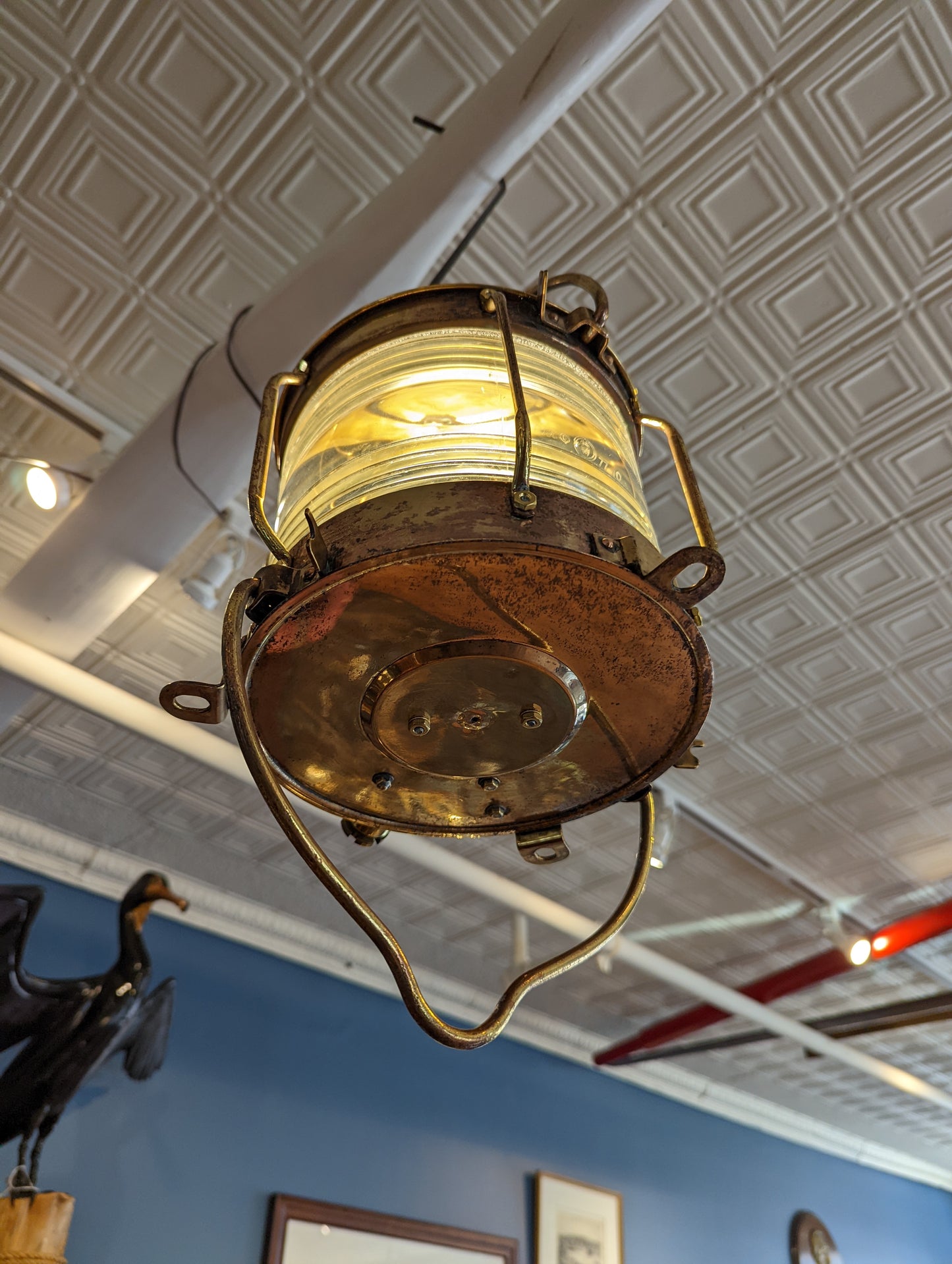 Hanging Lantern, Vintage Electrified