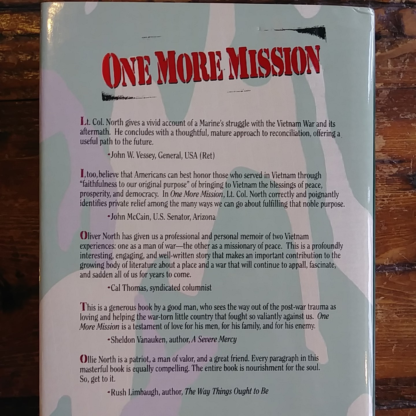 Book, "One More Mission - Oliver North Returns to Vietnam"