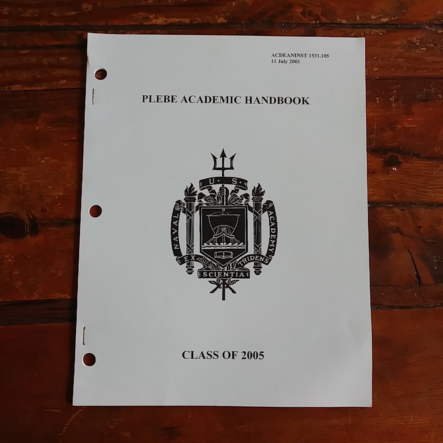 Book, "United States Naval Academy - Plebe Academic Handbook - Class of 2005"