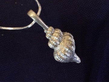 Necklace, Waved Whelk, Pewter - Annapolis Maritime Antiques