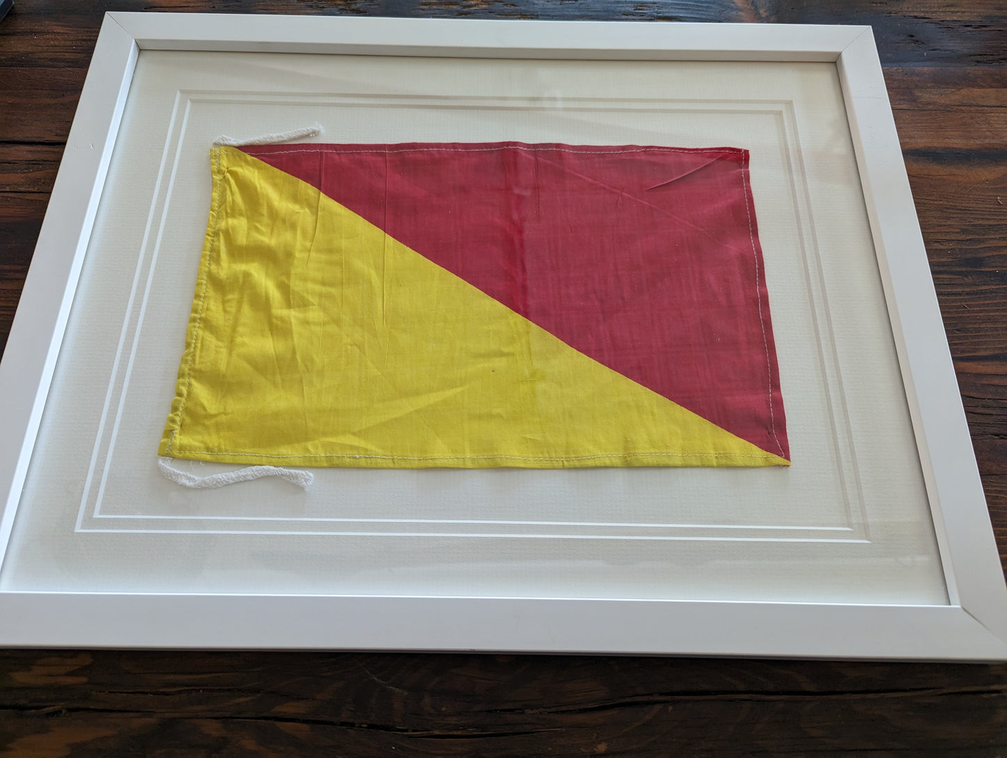 Small Framed Signal Flag - Annapolis Maritime Antiques